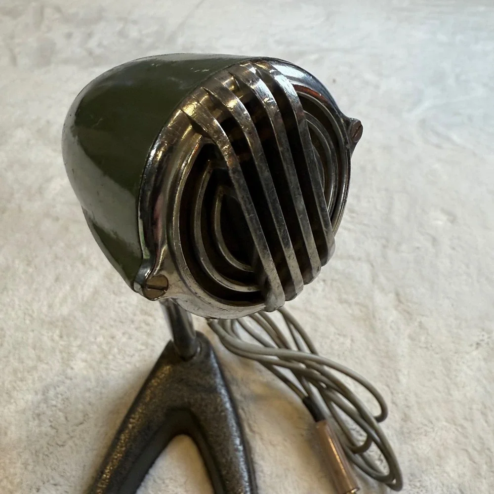 Vintage‎ Symphony Crystal M-131 Electric Microphone Japan Green Retro